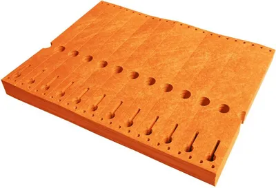 Produktbild von CombiCraft Tyvek Schlaufenetiketten - 220 x 25,4 mm - 1000 Stück - Orange - 105 g/m² Tyvek - Geeignet für Matrixdrucker