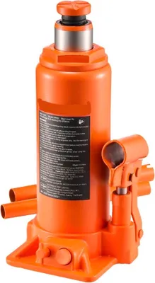 Immagine prodotto di Martinetto idraulico a bottiglia con capacità di 10 t - Gamma di sollevamento 235-470 mm - Martinetto a bottiglia con sistema di saldatura - Per la riparazione di auto, pick-up, SUV - Martinetto arancione per impieghi gravosi