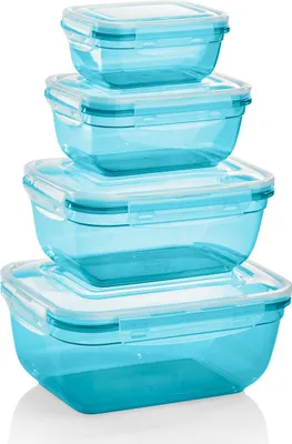 Productafbeelding van Rechthoekige kunststofcontainers, 0,4-2,3 liter, luchtdicht, geschikt voor de magnetron