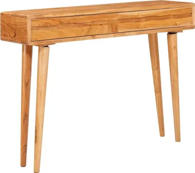 Zdjęcie produktu dla vidaXL Stolik konsola brązowy 110 x 30 x 80 cm lite drewno akacjowe