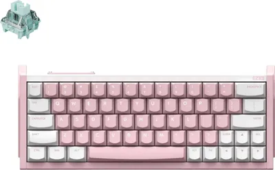 Produktbild von IQUNIX EZ63 HE Rapid Trigger-Gaming-Tastatur, QWERTY US, 8K Hz USB-C, Rosa / Magnetic Jade Gaming