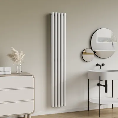 Produktbild von Röhrenheizkörper 'Nore' Weiß 180x30cm Doppellagig 1122W