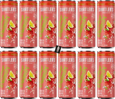 Produktbild von Shatlers Cocktail 12er Set Shatlers Erdbeer Daiquiri 12 x 0,25L 10,1% Vol. Erdbeere/Zitrone Rum Shatlers Cocktail Ready to Go - [Enthält Sulfite]