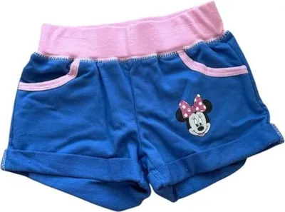 Produktbild von Kurze Jogginghose für Mädchen | Minnie Maus | Blau oder Pink | blau,116