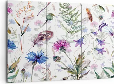 Produktbild von Bild auf Leinwand - Leinwandbild - Blume Wiese Natur - 165x110cm - Wand Bild - Wanddeko - Leinwanddruck - Bilder - Kunstdruck - Wanddekoration - Leinwand bilder - Wandkunst - CE165x110-3838