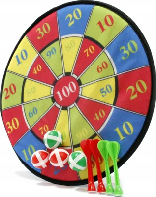 Produktbild von Klett-Dartscheibe für Kinder - Sicheres Wurfspiel mit Bällen & Pfeilen - Buntes Geschicklichkeitsspiel