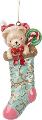 Image de Clayre & Eef Pendentif de Noël Botte 7x5x15 cm Vert Plastique