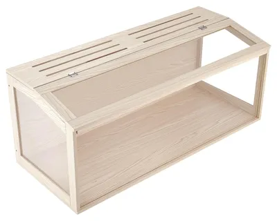 Produktbild von SucceBuy Hamsterkäfig Nagerkäfig Nagarium aus Holz 1220x510x510mm, 270°-Sichtfenster, ausbruchsicher mit Deckel und Belüftung für Goldhamster, Zwerghamster, Meerschweinchen und Rennmäuse