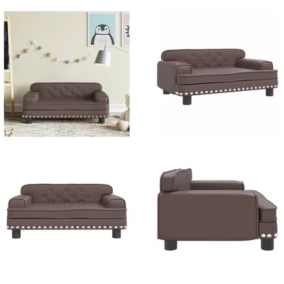 Produktbild von vidaXL Kindersofa Braun 70x45x30 cm Kunstleder