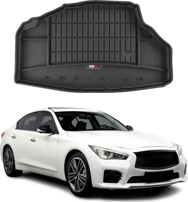 Immagine prodotto di OMAC rivestimento del bagagliaio in gomma per Infinity Q50 2014-18 Rivestimento del bagagliaio ibrido nero