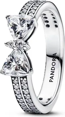 Produktbild von Pandora Ring Damen Funkelnde Schleife Doppelreihig Silber 193552C01 Gr. 52