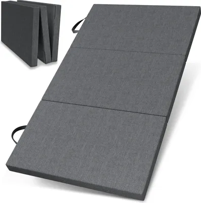 Produktbild von ELONEO Klappmatratze 90x200 cm, 8 cm hoch, Gästematratze klappbar, Faltmatratze, Faltbare Matratze, Bandscheibenwürfel, Reisematratze, Gästebett klappbar, Klappbett waschbar