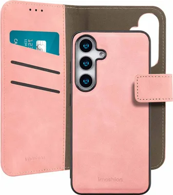 Zdjęcie produktu dla imoshion Zdejmowana półka 2 w 1 Luxe Bookcase dla Samsung Galaxy S25 - różowa