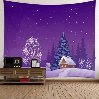 Obrázek produktu pro Barevná nástěnná tapiserie pro vánoční dekorace, 150x150 cm