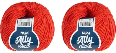 Produktbild von SET 2pcs - Garn ALLY Baumwolle - 50g / 140 m - Rot