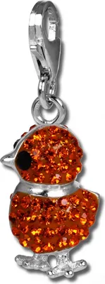 Produktbild von SilberDream Damen Charm Küken Zirkonia orange Charmsanhänger 925 Silber D2GSC522O