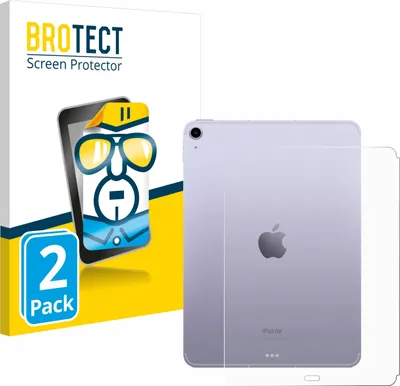 Produktbild von 2x Für Apple iPad Air 5 WiFi 2022 (Rückseite, 5. Gen.) Schutzfolie BROTECT Displayschutz Display Schutz Folie Klar Transparent
