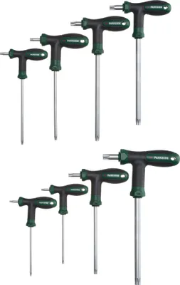 Produktbild von PARKSIDE® T-Griff Innensechskant und TX Stiftschlüsselsatz 8tlg. PSSS 8 B1 (TX Stiftschlüsselsatz)