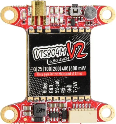 Produktbild von PandaRC VT5804M V2 0-600mW Schaltbarer 48CH FPV Transmitter VTX RC und Receiver Board für Renndroge