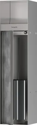 Image de hansgrohe XtraStoris Rock Porte-brosse WC avec porte-papier, encastré, porte carrelable, 145x140x595mm, 56062800