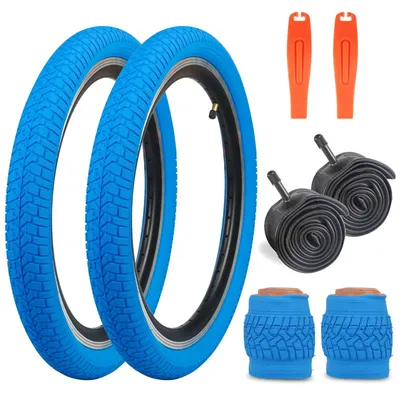 Immagine prodotto di Solidchoice - Set di 2 pneumatici per bicicletta da 20 pollici, con camere d'aria, per mountain bike e BMX