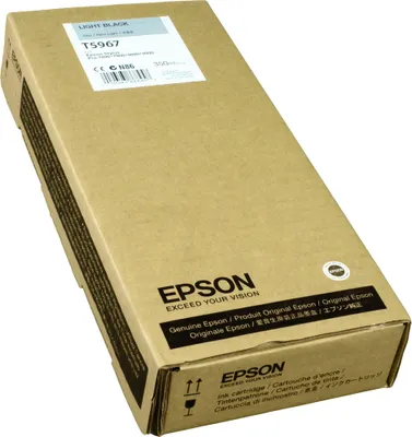 Produktbild von Epson Singlepack Light Black T596700 UltraChrome HDR, 350 ml, Schwarz, Tinte auf Pigmentbasis, 350 ml, 1 Stück(e), Einzelpackung