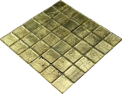 Zdjęcie produktu dla Mozaika szklana "Retro Gold" - metaliczna złota mozaika z efektem antycznego złota