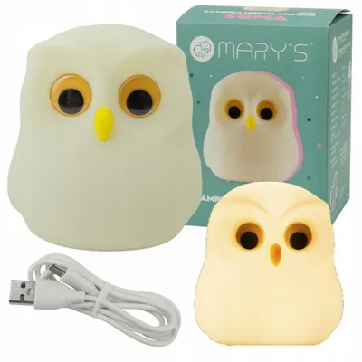 Produktbild von LED-Nachttischlampe für Kinder, kabellos, mehrfarbig (RGB), weiß, mit USB-Kabel