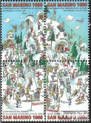 Produktbild von Briefmarken San Marino 1997 Mi 1700-1703 Viererblock (kompl.Ausg.) postfrisch Alpine Ski-WM