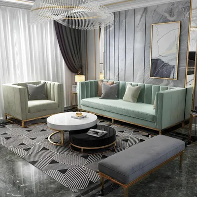 Zdjęcie produktu dla Trzyosobowa sofa tapicerowana sofa 3 osobowa pokój zielony chesterfield nowy