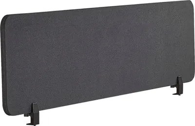 Produktbild von BELIANI Schreibtisch Trennwand Dunkelgrau Stoff PET Kunststoff 160 x 40 cm zum Aufstellen Klemmen Schallschutz Sichtschutz Pinnwand Büro Home Office