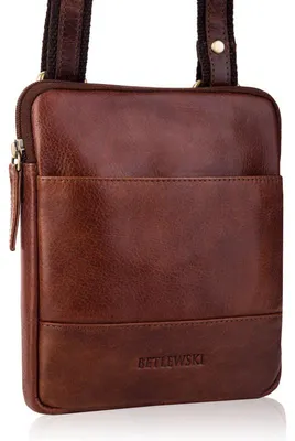 Produktbild von Betlewski TBS-309 Herrentasche Umhängetasche Leder Vintage Braun