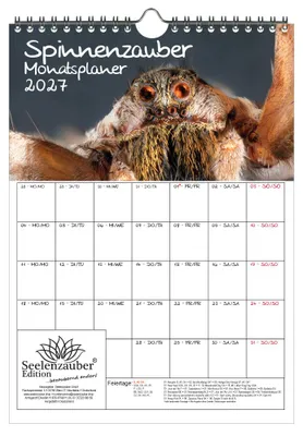 Produktbild von Spinnenzauber Planer DIN A4 Kalender für 2027 - Seelenzauber