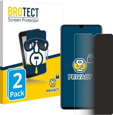 Produktbild von 2x BROTECT Sichtschutzfolie für Huawei Mate 20 X (5G) Anti-Spy Privacy Sichtschutz Blickschutz Folie Blaulicht-Schutz