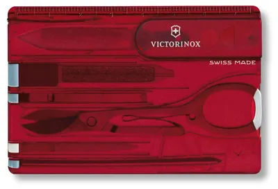 Image de Victorinox SwissCard Classic, couteau multifonction, 10 fonctions, rouge
