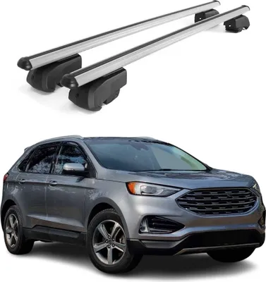 Produktbild von Dachträger Gepäckträger für Ford Edge 2015-2023 ABE Aluminium Grau 2x