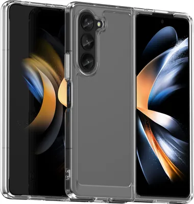 Immagine prodotto di Custodia per Samsung Galaxy Z Fold5 trasparente, custodia protettiva in silicone TPU antiurto Trasparente