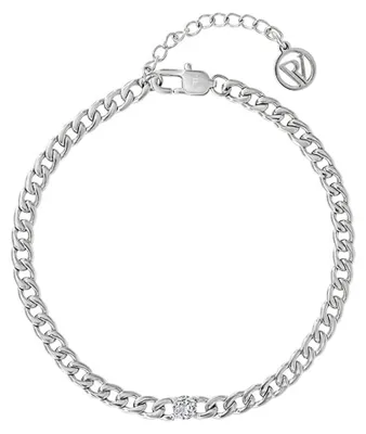 Produktbild von PAUL VALENTINE - Damen Armband Edelstahl - Silberfarben - Zirkonia Anhänger - PV