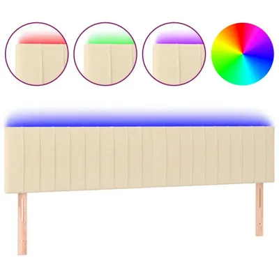 Immagine prodotto di testiera vidaXL LED crema 180x5x78/88 cm in tessuto