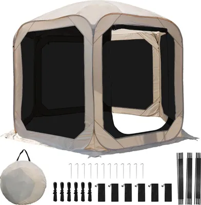 Immagine prodotto di Tenda pop-up con zanzariera - Gazebo 3 x 3 m - Rete traspirante - Montaggio rapido - Struttura in acciaio - Portatile