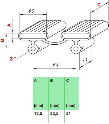 Produktbild von 10x Kappen Bett Lattenrost Endkappen Halter Bettkappen Gummi Reparatur DIY Neu(144_40x31x12,5 mm (Duo))