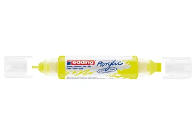 Produktbild von Edding 5400 Acryl 3D Double Liner, Gelb, Weiß, Gelb, Fein / Extradick, 2 mm, 1 cm, Tinte auf Wasserbasis