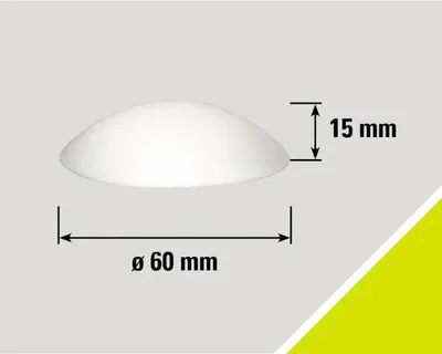 Produktbild von Tarrox Türpuffer selbstklebend weiß Ø 60x15 mm 2 Stück