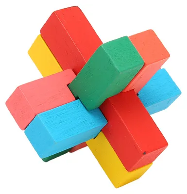 Productafbeelding van 6-in-1 houten hersenspel, puzzelspel voor volwassenen om het intellect te stimuleren