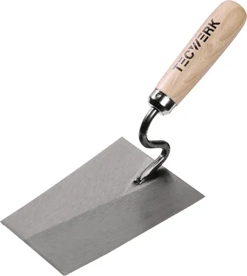 Image de Truelle de maçon L.180mm l.125mm m.manche en hêtre,col S inox.VA TECWERK