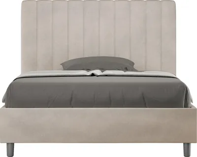 Produktbild von ITYHOME - Gepolstertes Bett mit Bettkasten 120x210 mit Mikrofaserbezug Sandfarbe Agueda