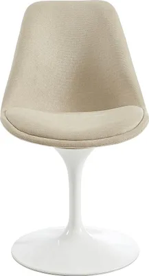 Produktbild von Stahlstuhl mit strukturierter Polsterung - Beige und Weiß - XAFY