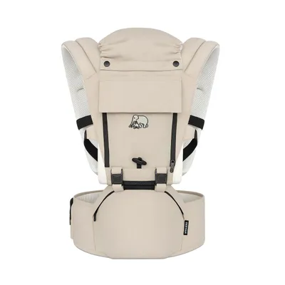 Produktbild von DERYAN Pack Luxus Ergonomische Babytrage - Babyträger + Aufbewahrungstaschen - Sand