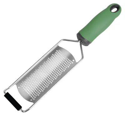 Küchenreibe 31 cm, Edelstahl, fein, für Gemüse & Käse, grün