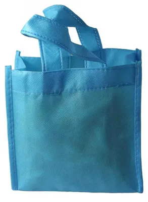Produktbild von 50 PP Tragetasche Apothekertasche blau 16x16x6 klein